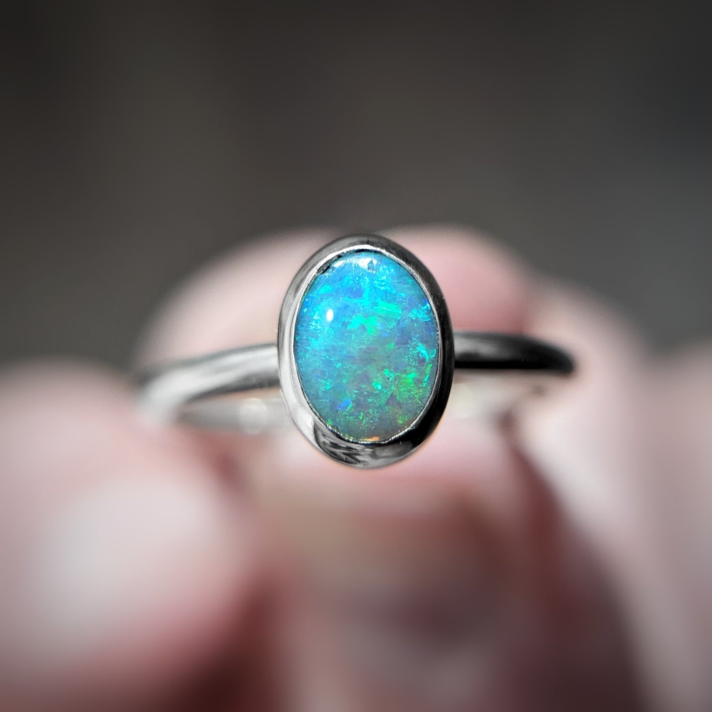 Storyteller Memorial MINI Ring | Australian Crystal Opal