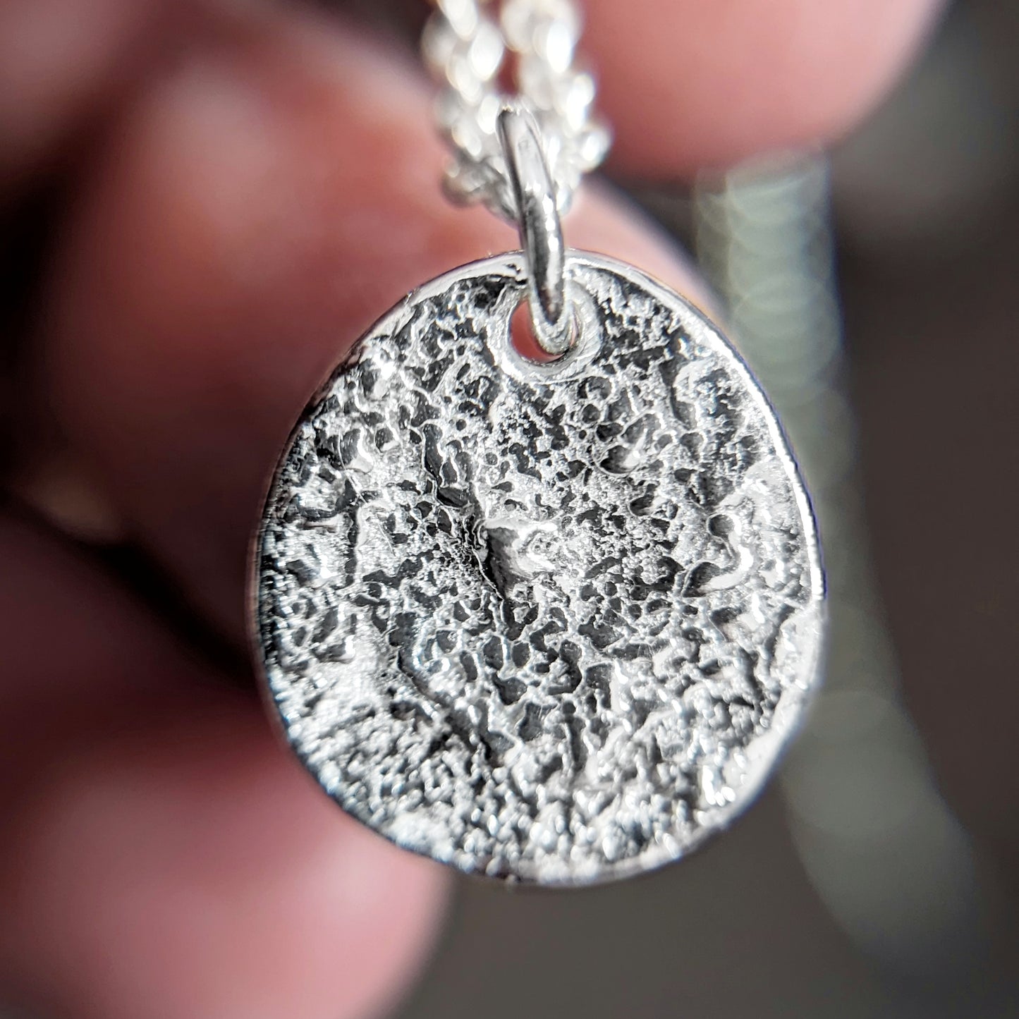 Cremation Ash Infused Silver Pendant