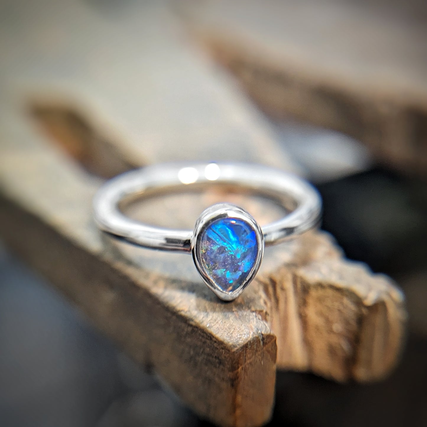 Storyteller Memorial MINI Ring | Australian Crystal Opal