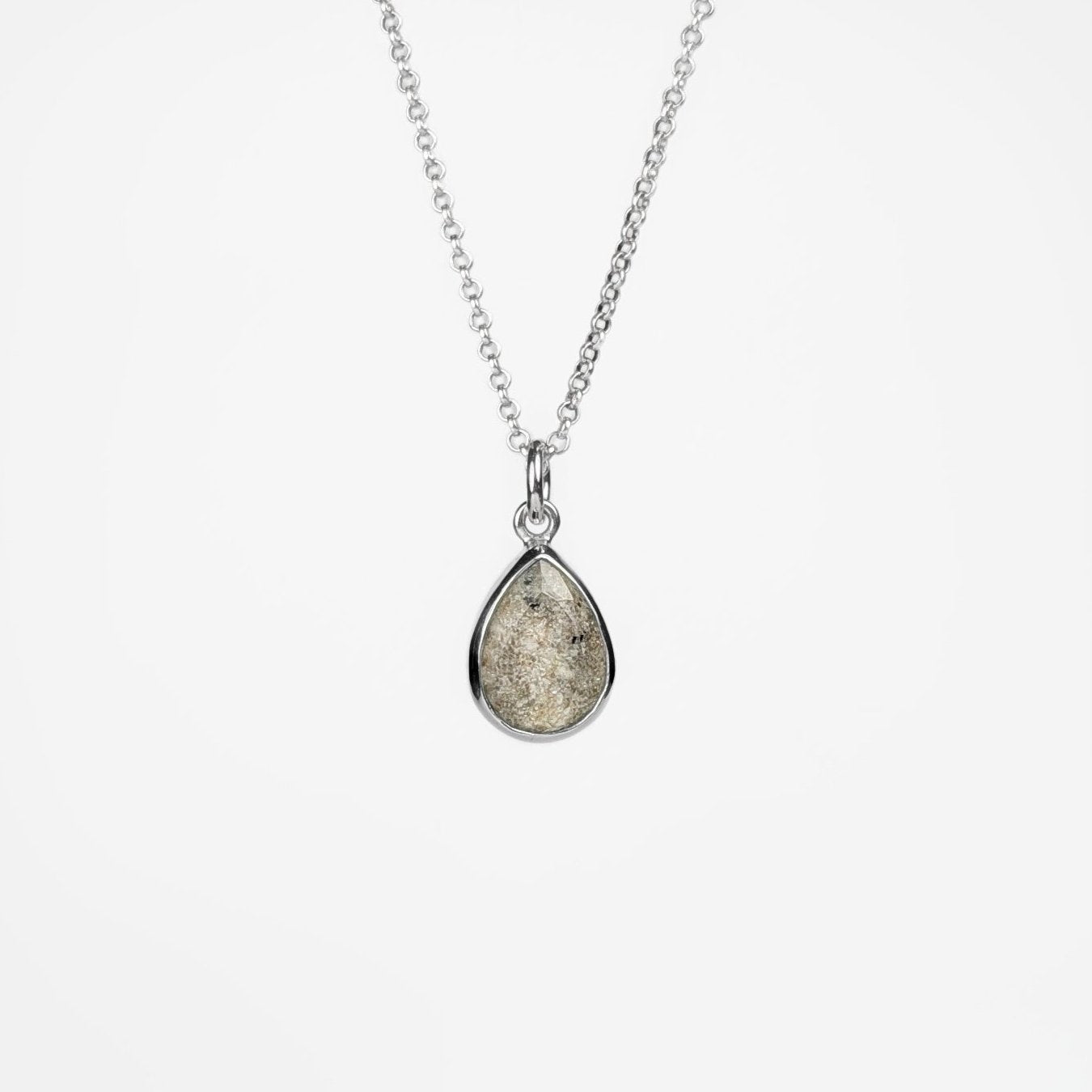 Heirloom Pear Faceted Memorial Necklace