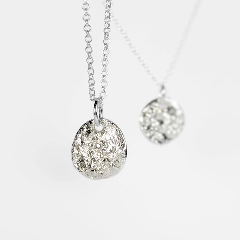 Cremation Ash Infused Silver Pendant