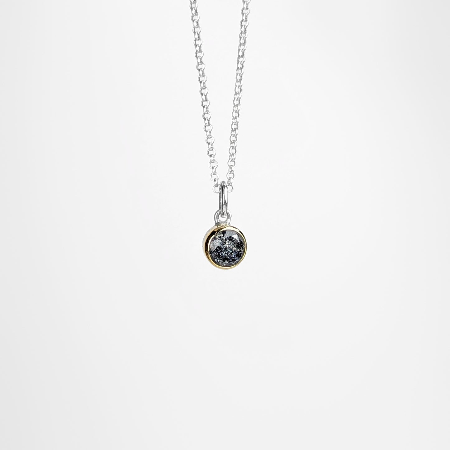 Mini Heirloom Round Faceted Memorial Necklace