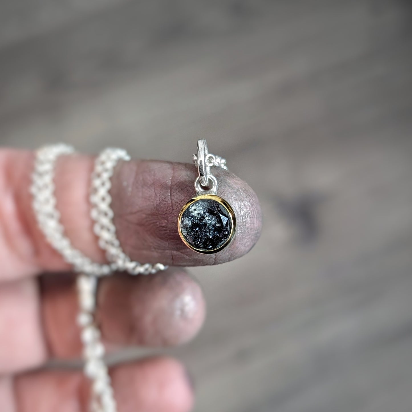 Mini Heirloom Round Faceted Memorial Necklace