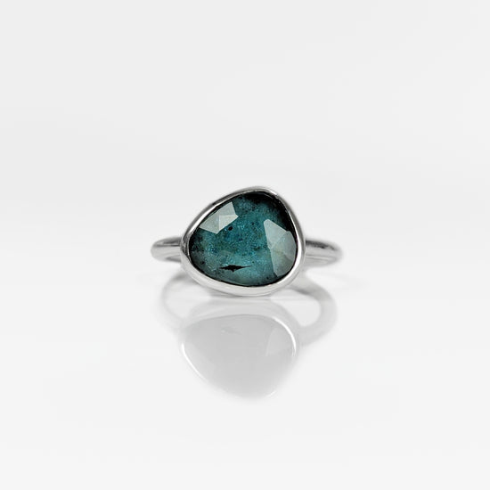 London blue topaz cremation ring by North Faun