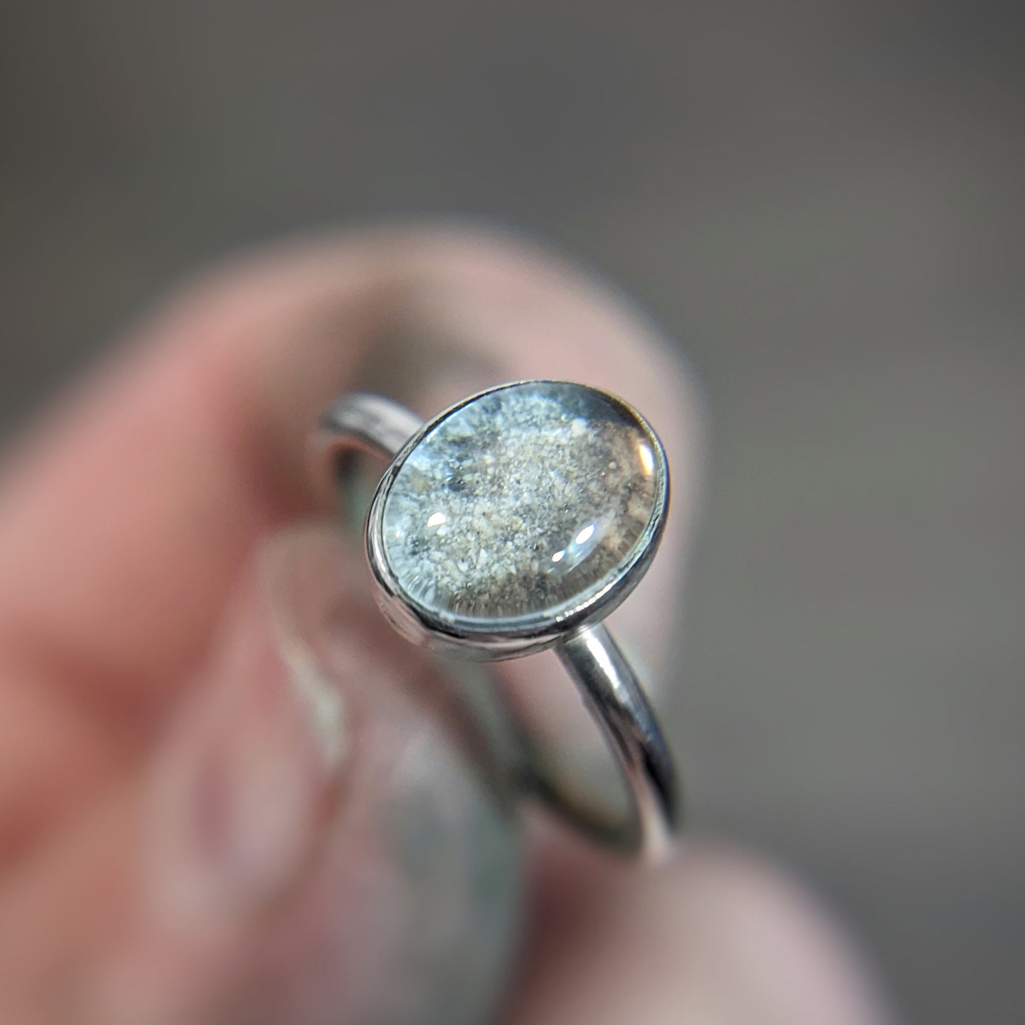 Glass Memorial MINI Ring | 10x8 Oval Stacker