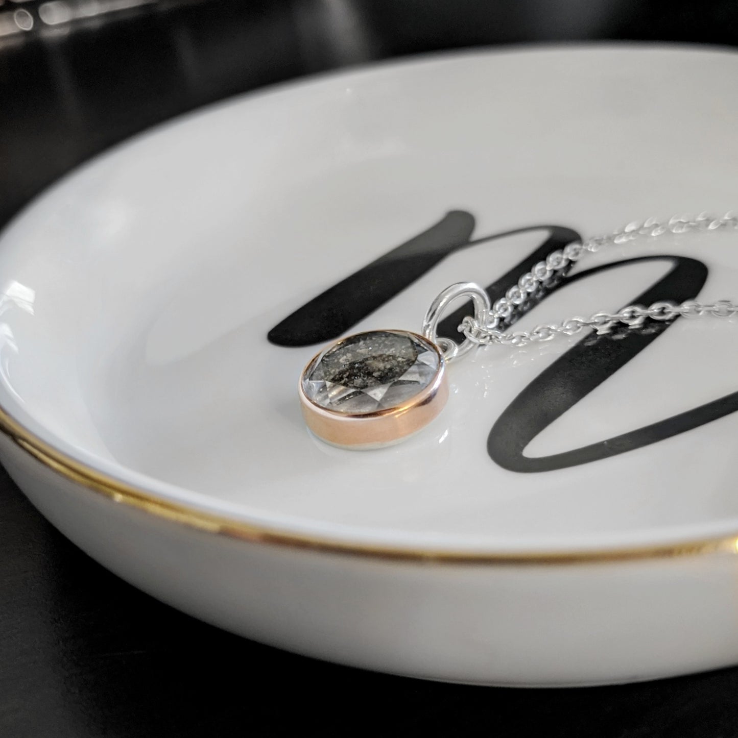 Heirloom Round Faceted Memorial Necklace