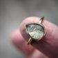 Solid Gold Quartz Memorial Ring | 10x8 Smooth Pear