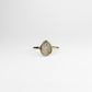 Solid Gold Quartz Memorial Ring | 10x8 Smooth Pear