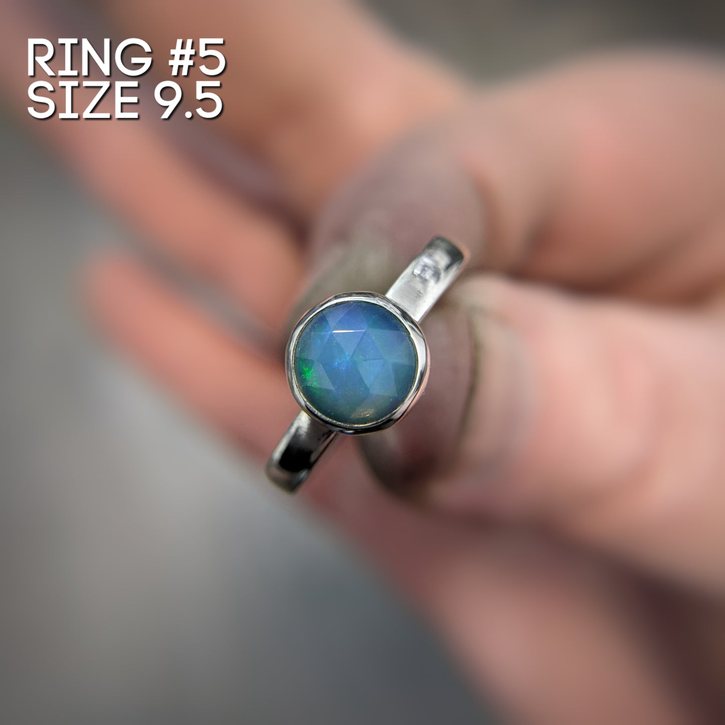 Freeform Ethiopian Opal Ring | With Engraving