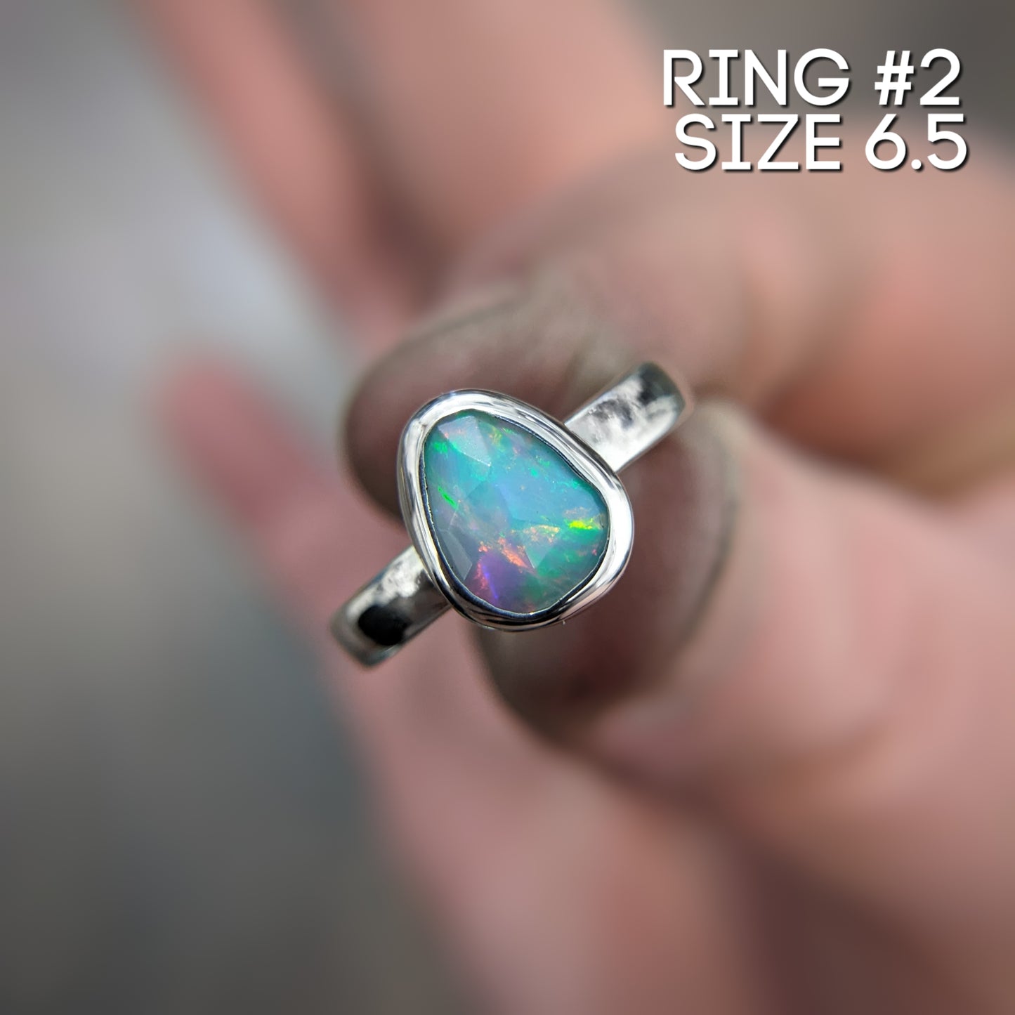 Freeform Ethiopian Opal Ring | With Engraving