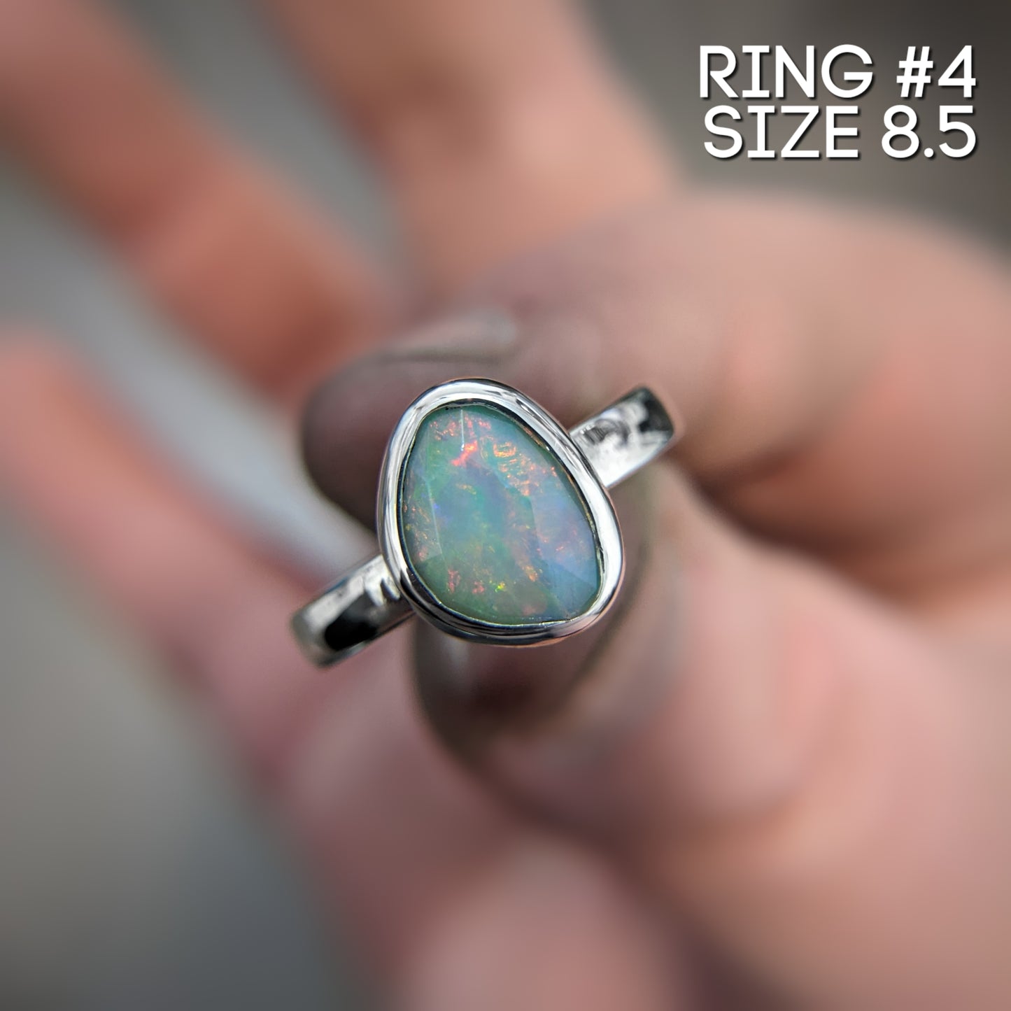 Freeform Ethiopian Opal Ring | With Engraving