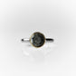 Heirloom Sleek Round Faceted Memorial Ring - 10k Gold & Silver - Upgraded 10mm Gem