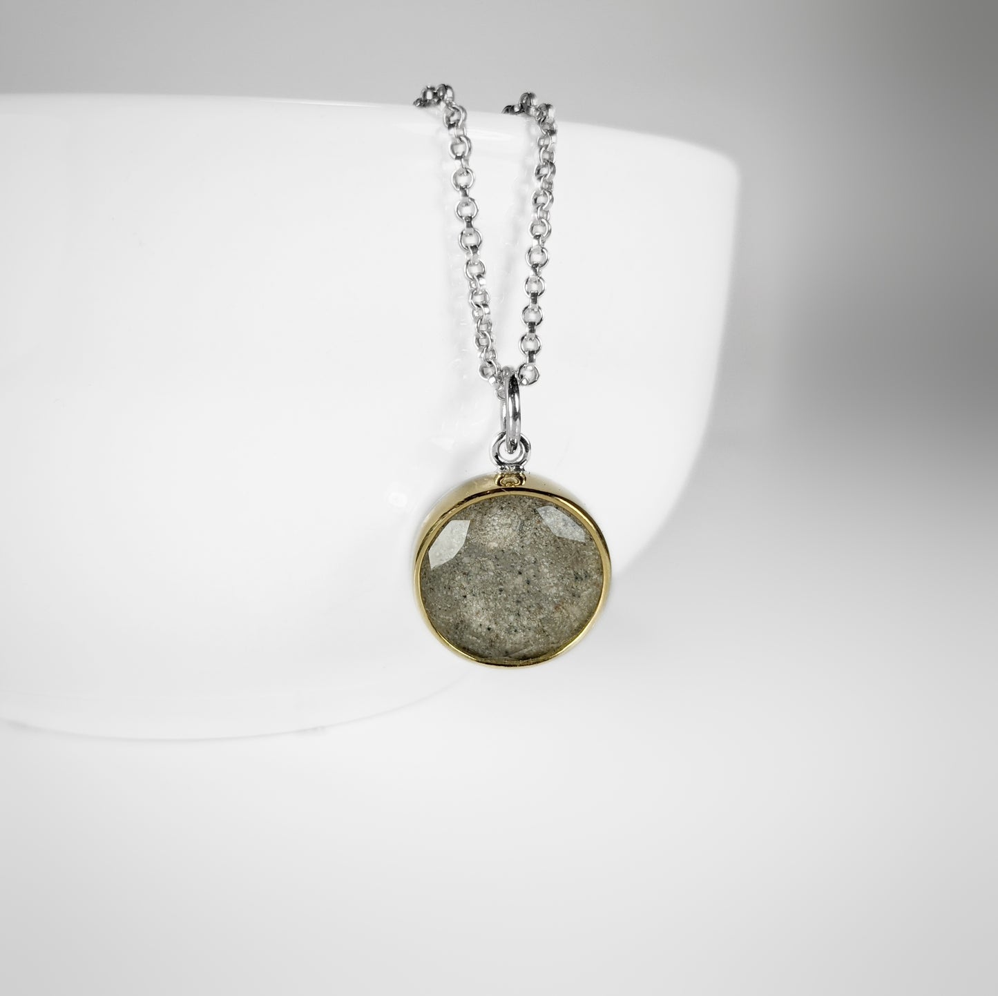 Heirloom Round Faceted Memorial Necklace