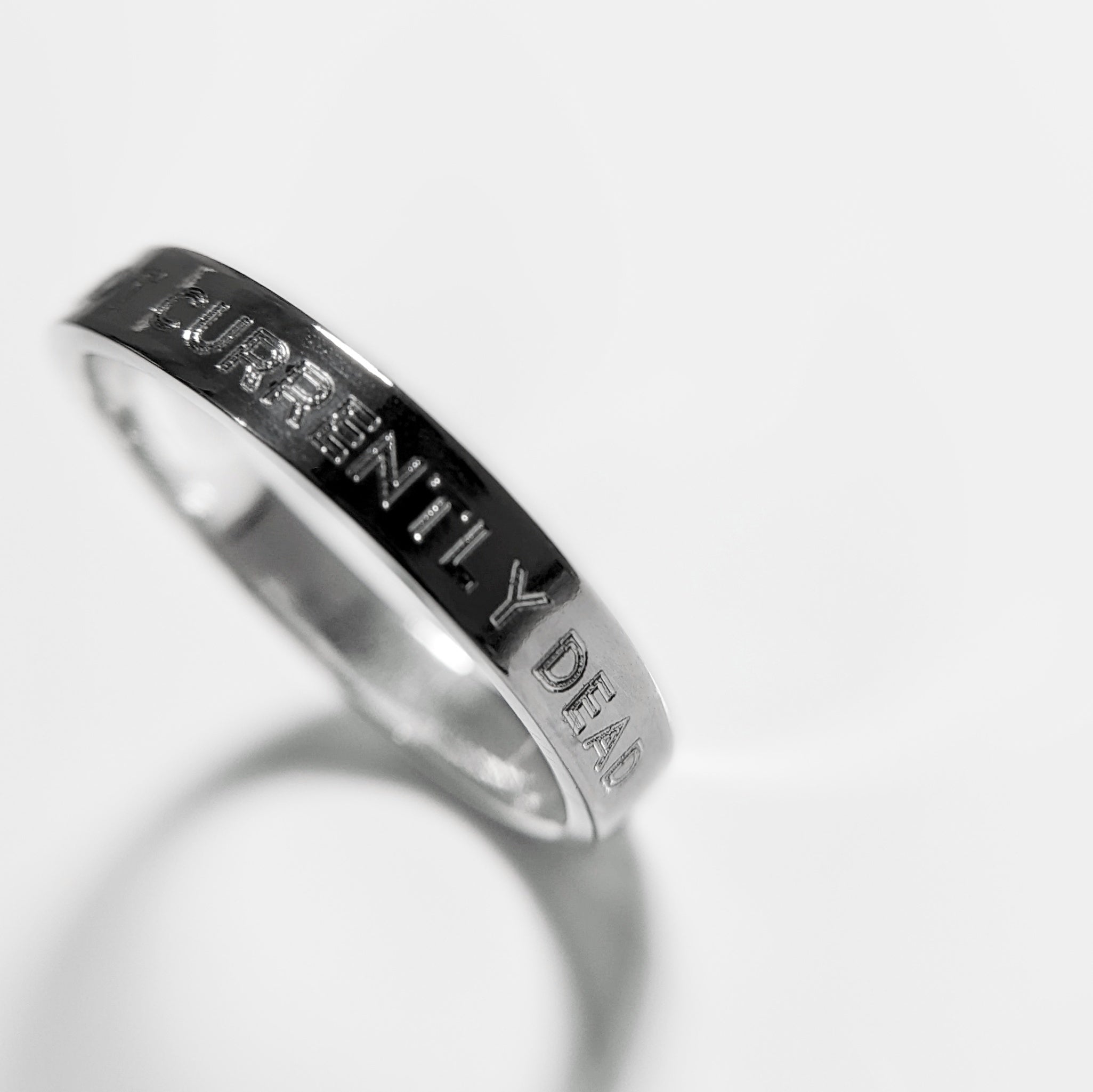 Engravable Silver Message Ring | Flat Band – North Faun