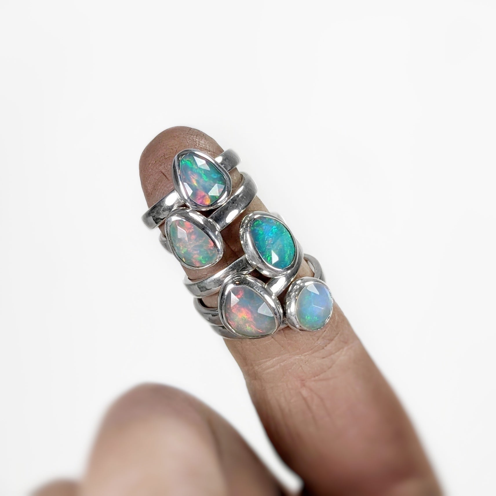 Flat on sale opal ring