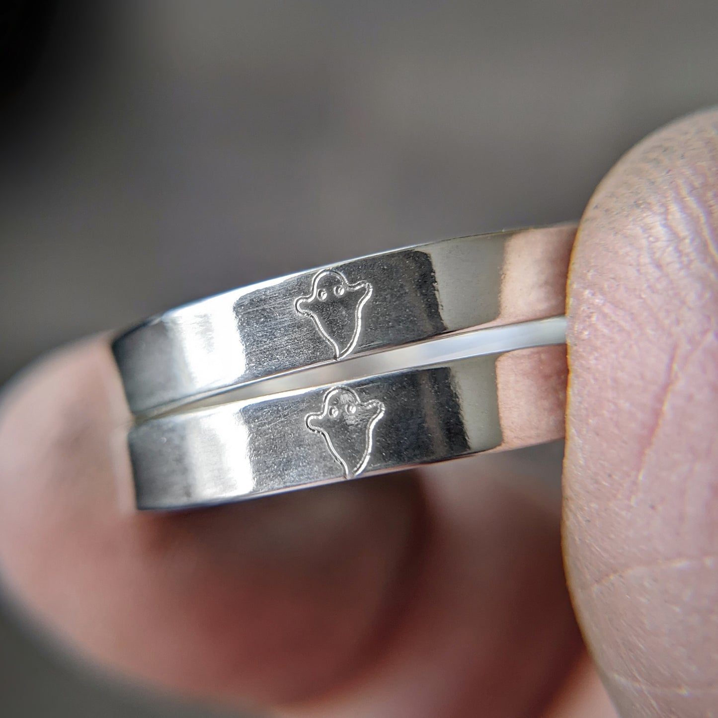 Engravable Silver Message Ring | Flat Band